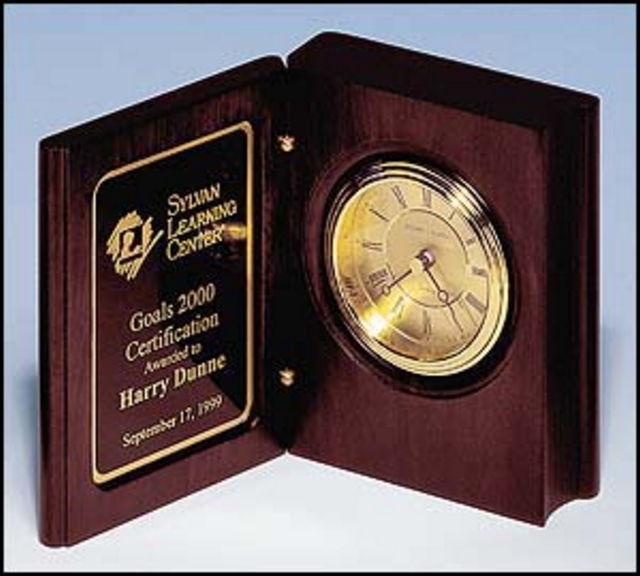 Rosewood Book Clock (5 3/8"x4 1/4"x1 7/8")